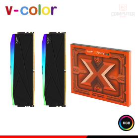 MEMORIA RAM V-COLOR MANTA XFINITY RGB BLACK DDR5 128GB(2X64GB) 6000Mhz CL32 XMP/EXPO (TMXFL6460832KWK)