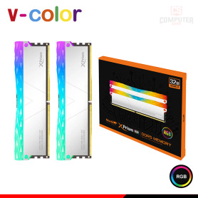 MEMORIA 48GB (24*2) DDR5 BUS 8000MHZ V-COLOR SK HYNIX 3GX8 XPRISM RGB SILVER INTEL XMP NP:TMXPL2480838SWK