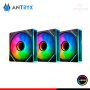 KIT COOLER PARA CASE ANTRXY IF-120 INFINITY BLACK ARGB 120MMx3 + CONTROLADOR (PN:AKK-IF120KX3C)