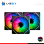 KIT COOLER PARA CASE ANTRXY IF-120 INFINITY BLACK ARGB 120MMx3 + CONTROLADOR (PN:AKK-IF120KX3C)