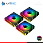 KIT COOLER PARA CASE ANTRXY IF-120 INFINITY BLACK ARGB 120MMx3 + CONTROLADOR (PN:AKK-IF120KX3C)