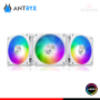 KIT COOLER PARA CASE ANTRXY IF-120 INFINITY WHITE ARGB 120MMx3 + CONTROLADOR (PN:AKK-IF120WX3C)