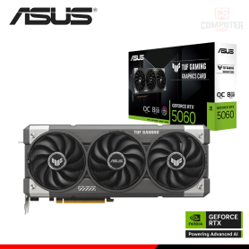 TARJETA DE VIDEO ASUS GEFORCE RTX 5060 8GB GDDR7 128BITS TUF GAMING OC (PN:90YV0N00-M0AA00)