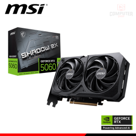 TARJETA DE VIDEO MSI GEFORCE RTX 5060 8GB GDDR7 128BITS SHADOW 2X OC (PN:911-V537-038)