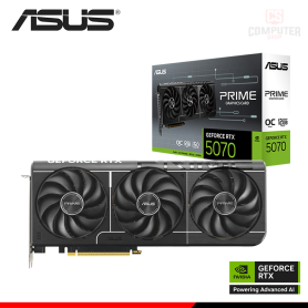 TARJETA DE VIDEO ASUS GEFORCE RTX 5070 12GB GDDR7 192BITS PRIME OC (PN:90YV0M19-MVAA00)