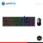 KIT ANTRYX GC-3100 BLACK RGB TECLADO MECANICO SWITCH RED USB + MOUSE WIRED USB (PN:AGC-3100KRE-SP)