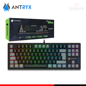 TECLADO ANTRYX MK840L BLACK GRAY RAINBOW SWITCH BLUE MECANICO WIRED USB (PN:AMK-CS840LKGBL-SP)