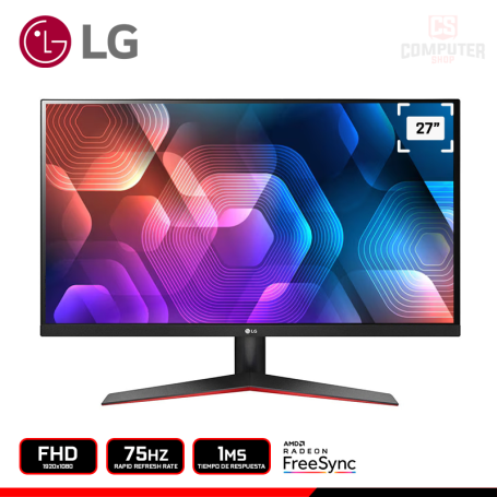 MONITOR LG 27MP60G-B 27" FHD 1920x1080/75HZ/1MS/AMD FREESYNC