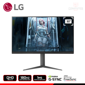 MONITOR LG 32GS75Q-B ULTRAGEAR 32" QHD 2560x1440/180HZ/1MS/AMD RADEON FREESYNC/COMPATIBLE NVIDIA G-SYNC