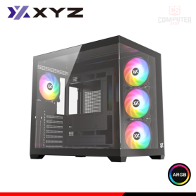 CASE XYZ TESSERACT X 50 ARGB BLACK SIN FUENTE VIDRIO TEMPLADO FULL TOWER (PN:X-GS-TESSERACTX50-B)