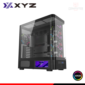 CASE XYZ QUANTUM PRO ARGB BLACK SIN FUENTE VIDRIO TEMPLADO CURVO FULL TOWER (PN:X-GS-QUANTUMPRO-B)