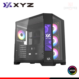 CASE XYZ NEUTRON ARGB BLACK LCD SCREEN 8.8" SIN FUENTE VIDRIO TEMPLADO MID TOWER (PN:X-CS-NEUTRON-B)