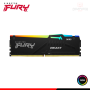 MEMORIA 32GB DDR5 KINGSTON FURY BEAST RGB BLACK BUS 5200MHz (PN:KF552C40BBA-32)