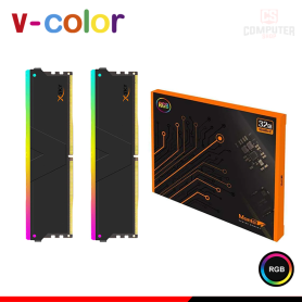 MEMORIA 32GB (16GBx2) DDR5 V-COLOR MANTA XSKY RGB BLACK AMD EXPO BUS 6000MHZ (PN:TMXSAL1660830KWK)