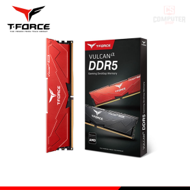 MEMORIA 16GB DDR5 T-FORCE VULCAN ALPHA RED INTEL XMP 3.0/AMD EXPO BUS 5600MHZ (PN:FLARD516G5600HC40B01)