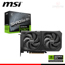 TARJETA DE VIDEO MSI GEFORCE RTX 5060Ti 16GB GDDR7 128BITS SHADOW 2X OC PLUS (PN:912-V535-029)