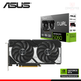 TARJETA DE VIDEO ASUS GEFORCE RTX 5060 8GB GDDR7 128BITS DUAL OC (PN:90YV0N12-MVAA00)
