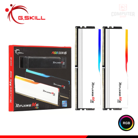 MEMORIA 32GB (16GBx2) DDR5 G.SKILL RIPJAWS M5 WHITE RGB INTEL XMP BUS 6000MHZ (PN:F5-6000J3648D16GX2-RM5RW)