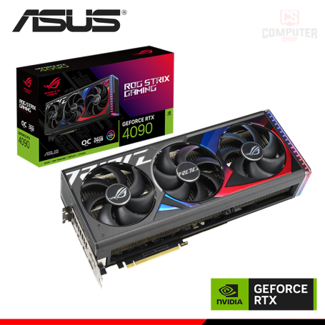 TARJETA DE VIDEO ASUS GEFORCE RTX 4090 24GB GDDR6X 384BITS ROG STRIX GAMING OC (PN:90YV0ID0-M0AA00)