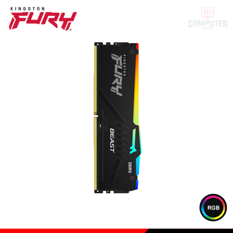 MEMORIA 16GB DDR5 KINGSTON FURY BEAST RGB BLACK BUS 5200MHz