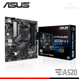 PLACA ASUS ASUS PRIME A520M-A II/CSM ATX DDR4 AMD AM4 (PN:90MB17H0'M0EAYC)